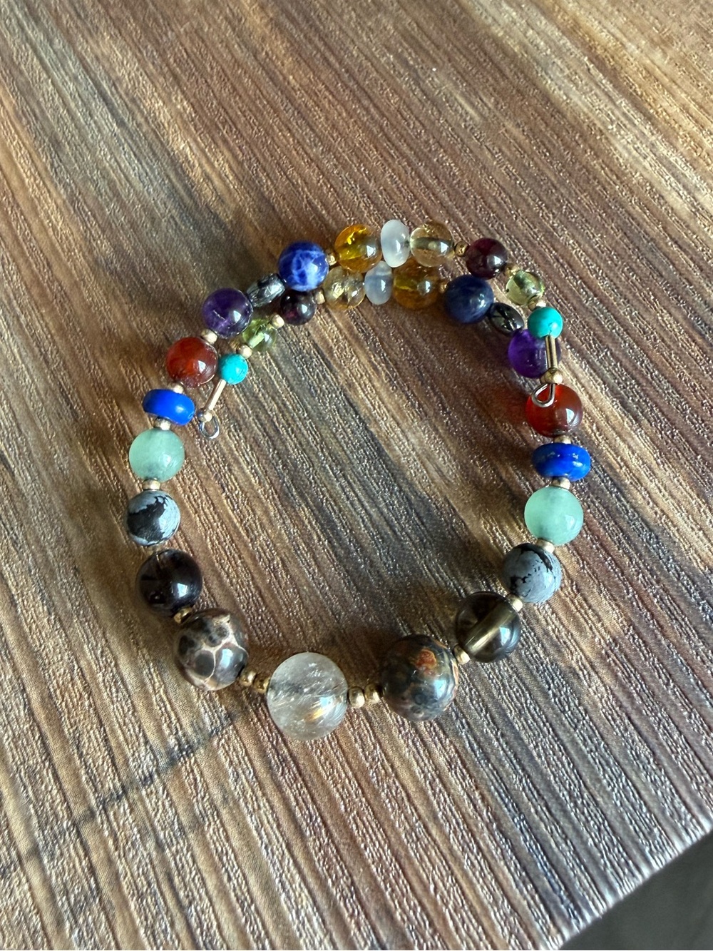 2/$10 plus shipping
Multi-Color Gemstone Beaded Bracelet - Women Jewelry